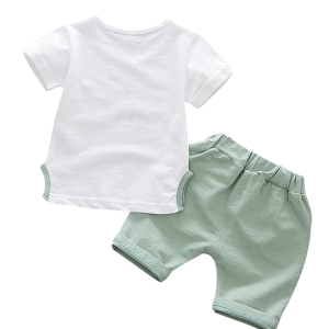 Baby-Boy-Clothes-Set-Children-Short-Sleeve-Suit-cotton-Fish-Bone-Pattern-Cotton-T-shirt-1